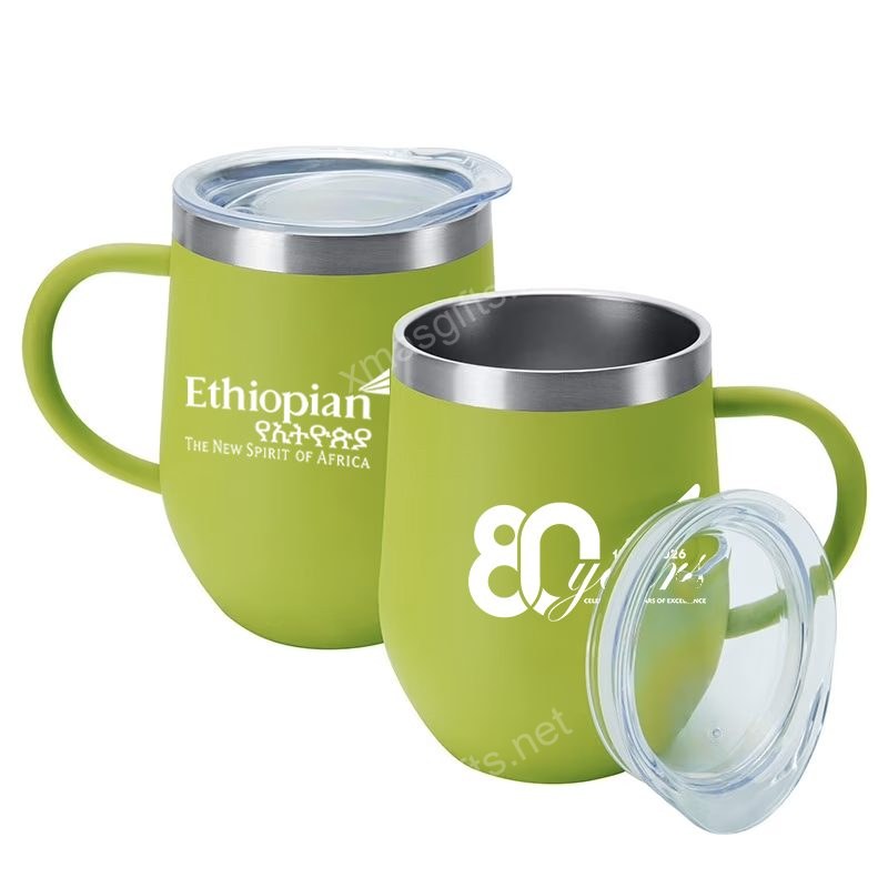 Green coffee mug design artwork
