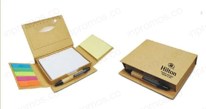 Hilton Phuket Arcadia branded memo pad box with sticky notes and pen