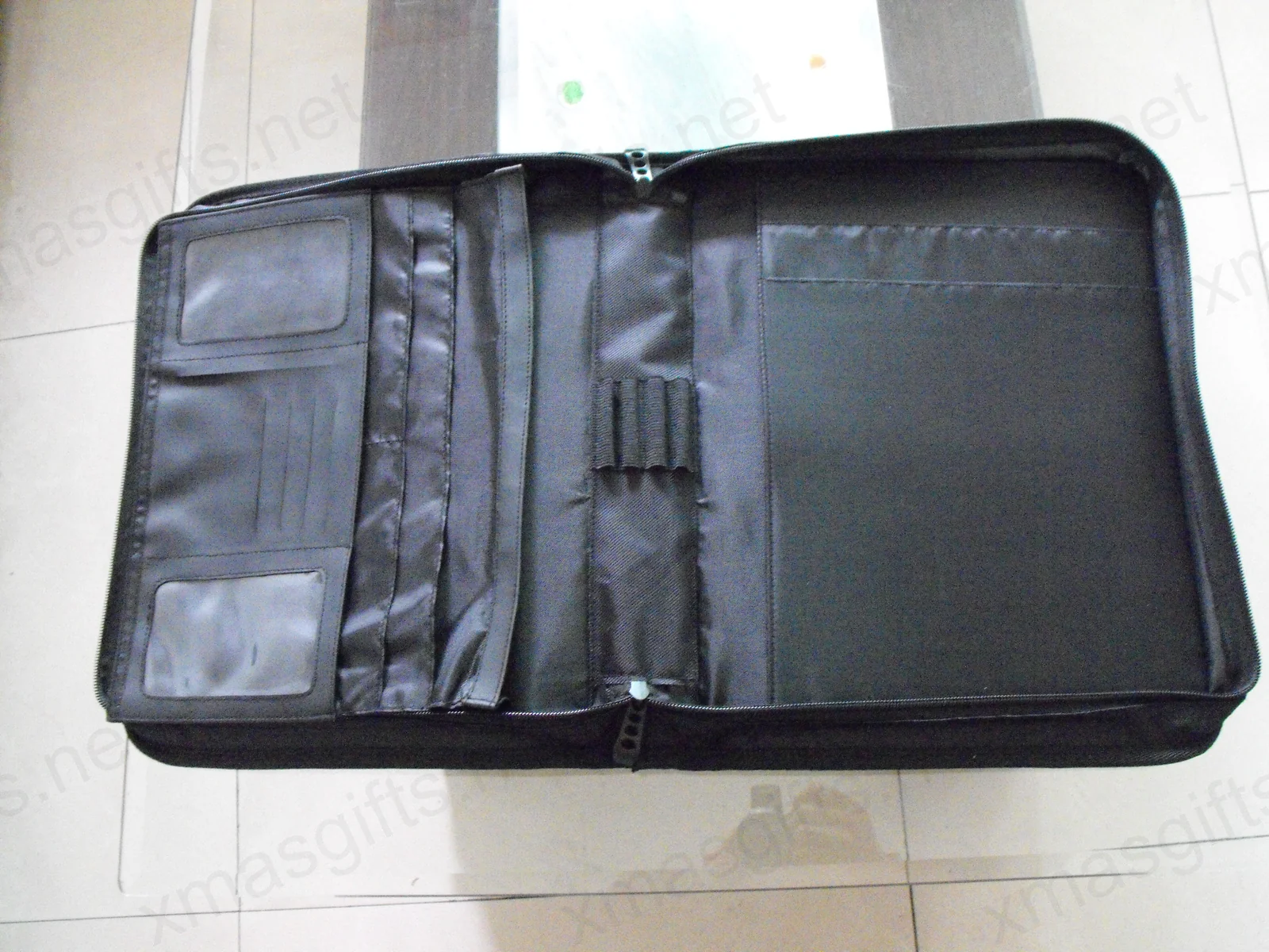 Open MONUSCO document bag showing compartments