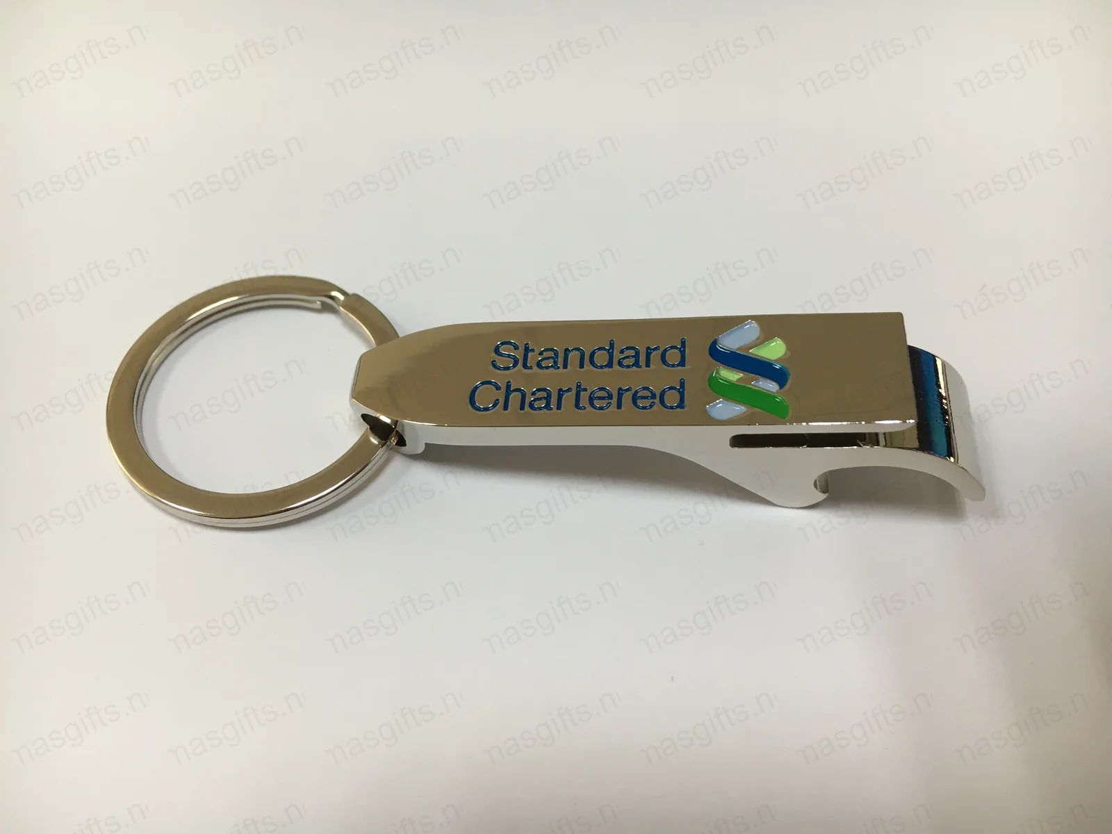 Standard Chartered custom-printed mug, front view