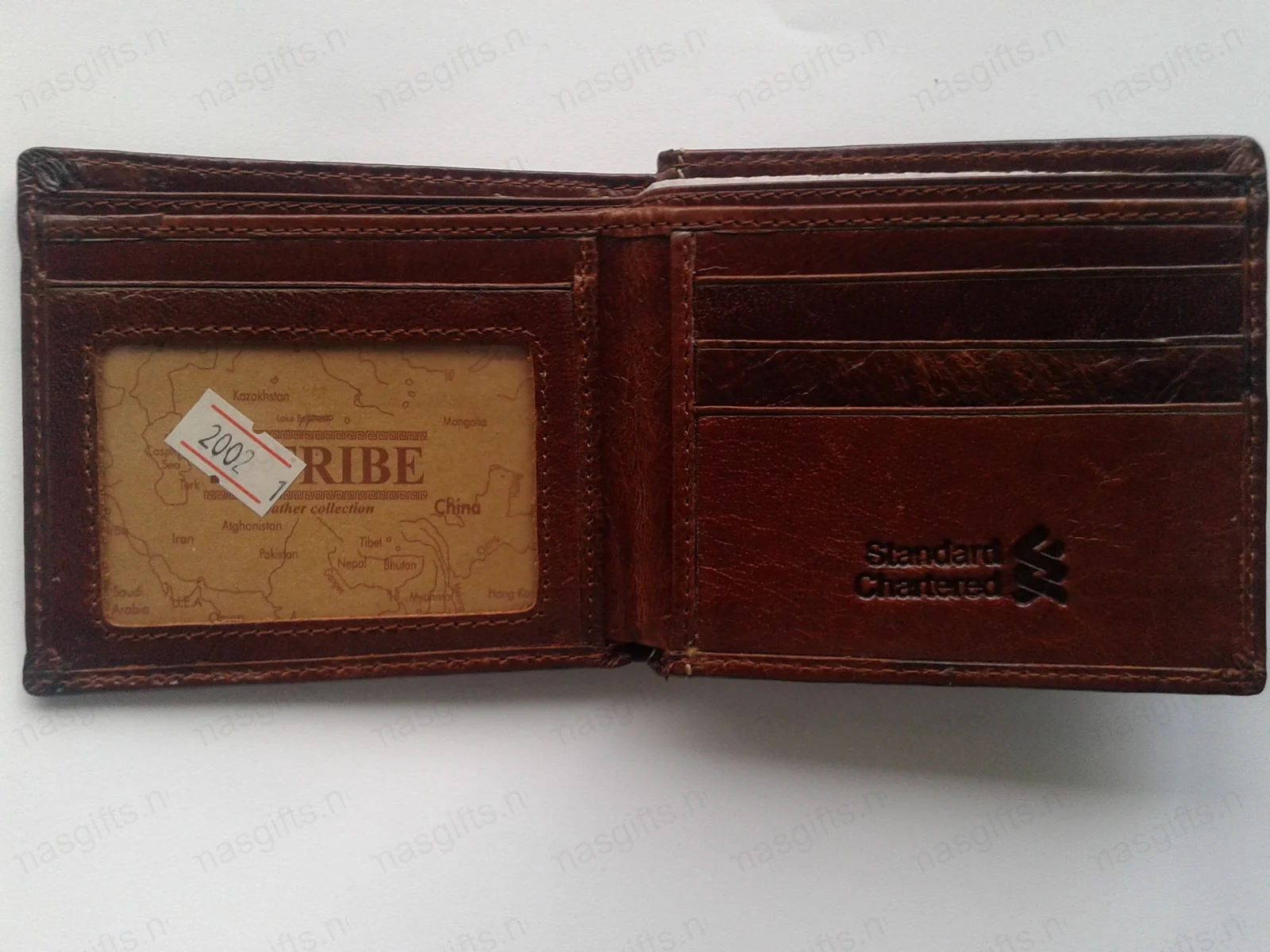 Standard Chartered cow leather wallet